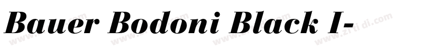 Bauer Bodoni Black I字体转换